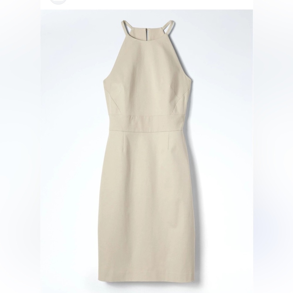 Banana Republic Cream / beige sheath Midi Dress